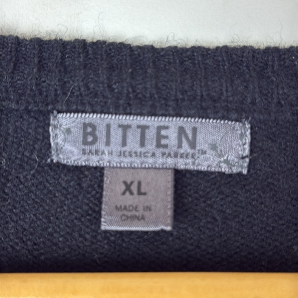 Bitten by Sarah Jessica Parker Black Cardigan Size Extra Large - Picture 2 of 6